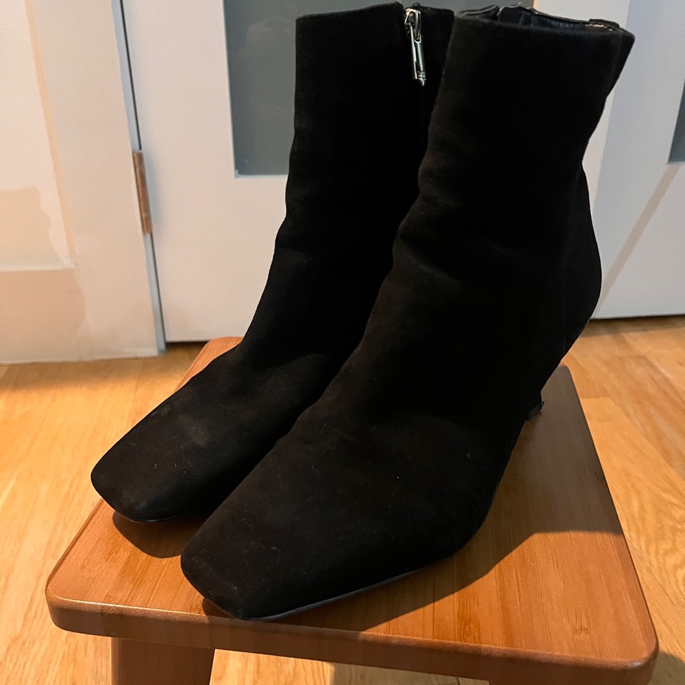 Sam Edelman Black Suede Ankle Boots